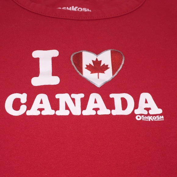 OshKosh B’Gosh “I Love Canada” Girls T-Shirt 6M - Picture 2 of 8